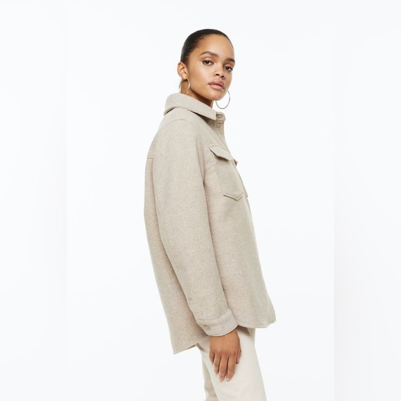 H&M Shacket (light beige melange) - Picture 2 of 8